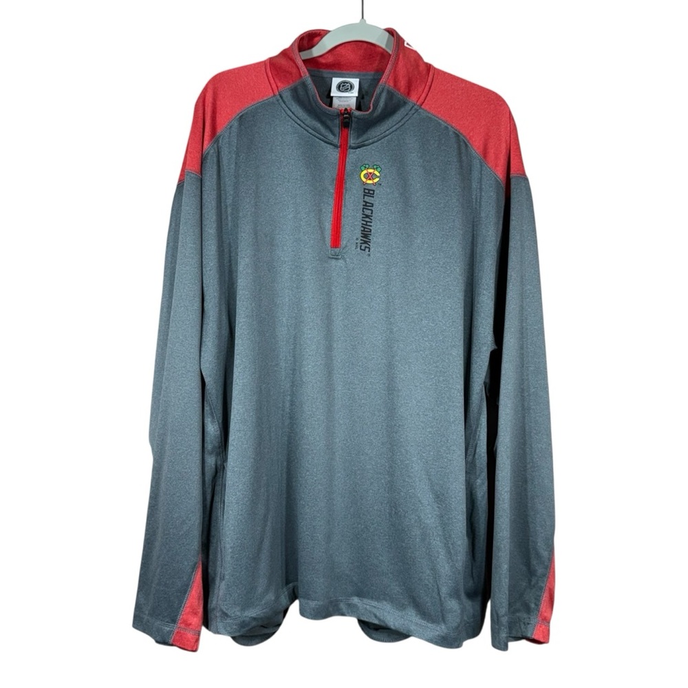 NHL Chicago Blackhawks 1/4 Zip Pullover Shirt Size 2XL